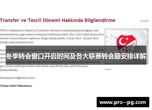 冬季转会窗口开启时间及各大联赛转会期安排详解